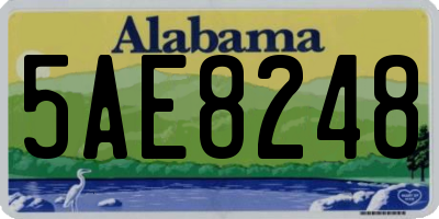 AL license plate 5AE8248
