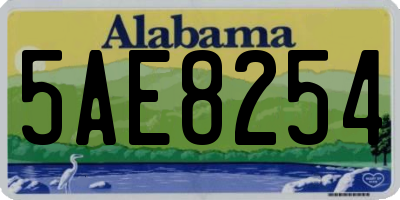 AL license plate 5AE8254