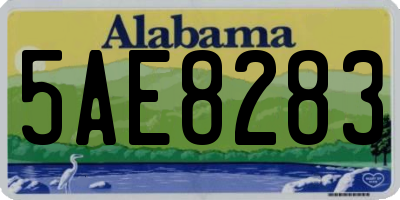 AL license plate 5AE8283