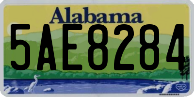 AL license plate 5AE8284