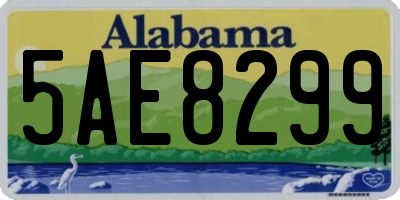 AL license plate 5AE8299