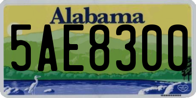 AL license plate 5AE8300