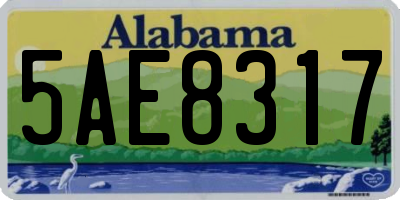 AL license plate 5AE8317