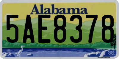AL license plate 5AE8378