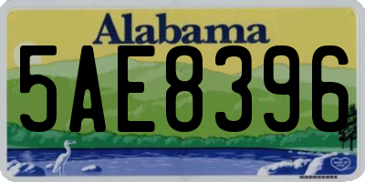AL license plate 5AE8396