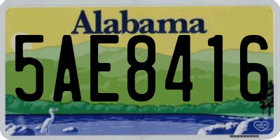 AL license plate 5AE8416