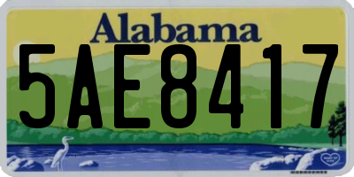 AL license plate 5AE8417