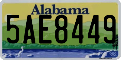 AL license plate 5AE8449