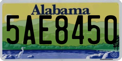 AL license plate 5AE8450