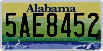 AL license plate 5AE8452