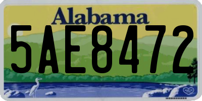 AL license plate 5AE8472