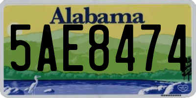 AL license plate 5AE8474