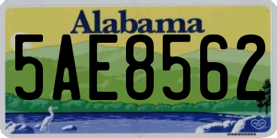AL license plate 5AE8562