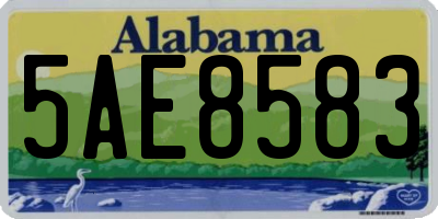 AL license plate 5AE8583