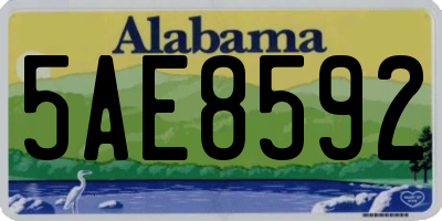 AL license plate 5AE8592