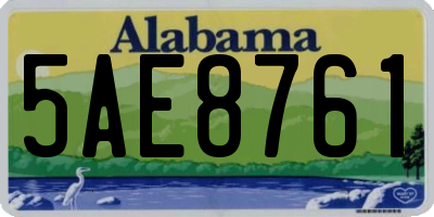 AL license plate 5AE8761