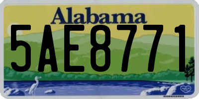 AL license plate 5AE8771