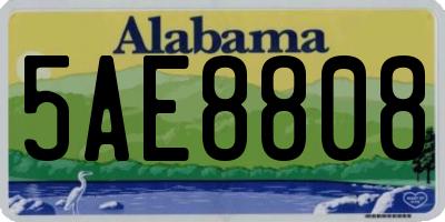 AL license plate 5AE8808