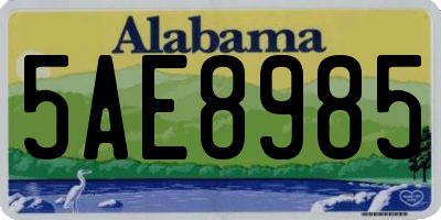 AL license plate 5AE8985