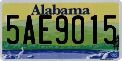 AL license plate 5AE9015