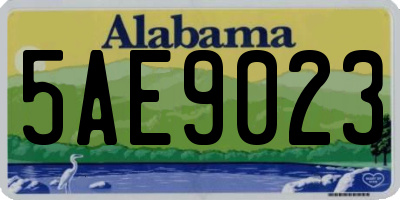 AL license plate 5AE9023