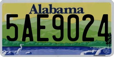 AL license plate 5AE9024