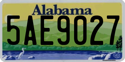 AL license plate 5AE9027