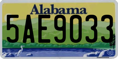 AL license plate 5AE9033