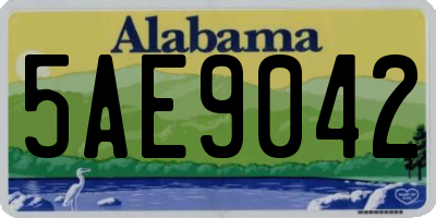 AL license plate 5AE9042