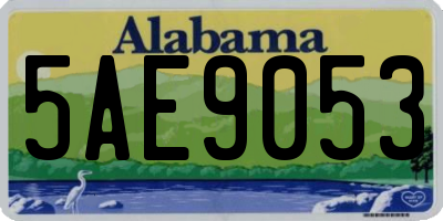 AL license plate 5AE9053