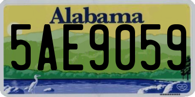 AL license plate 5AE9059