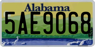 AL license plate 5AE9068