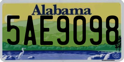 AL license plate 5AE9098