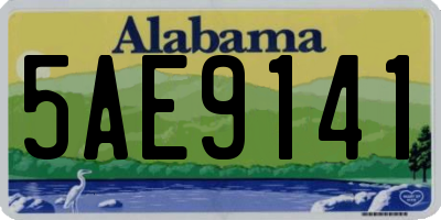 AL license plate 5AE9141