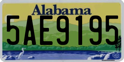 AL license plate 5AE9195