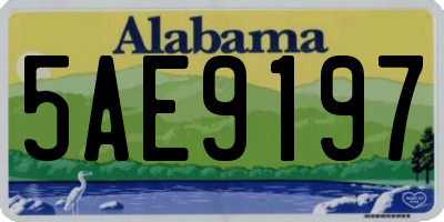AL license plate 5AE9197