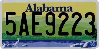 AL license plate 5AE9223
