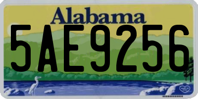 AL license plate 5AE9256