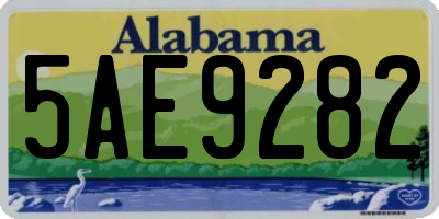 AL license plate 5AE9282