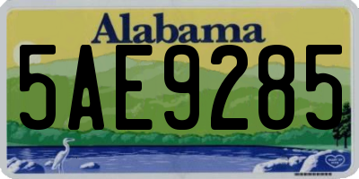 AL license plate 5AE9285