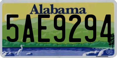AL license plate 5AE9294