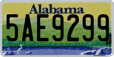 AL license plate 5AE9299