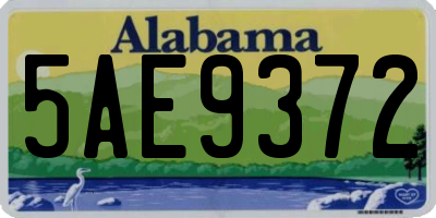 AL license plate 5AE9372