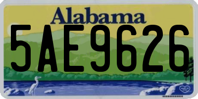 AL license plate 5AE9626