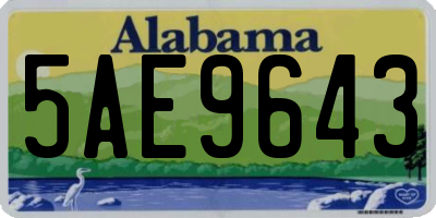 AL license plate 5AE9643