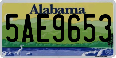 AL license plate 5AE9653