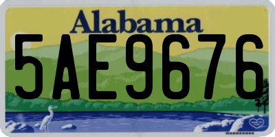 AL license plate 5AE9676