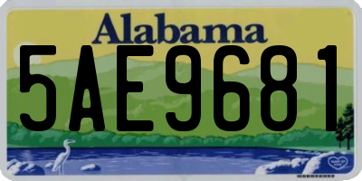 AL license plate 5AE9681