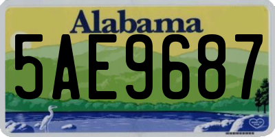 AL license plate 5AE9687