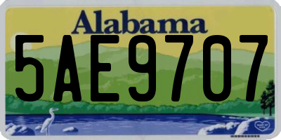 AL license plate 5AE9707